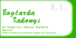 boglarka kakonyi business card